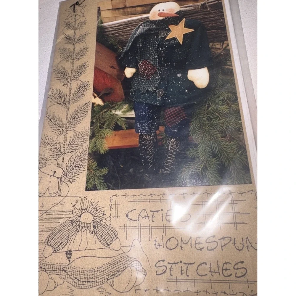 Vtg Catie's Homespun Stitches Warm Toes and A Frosty Nose 24